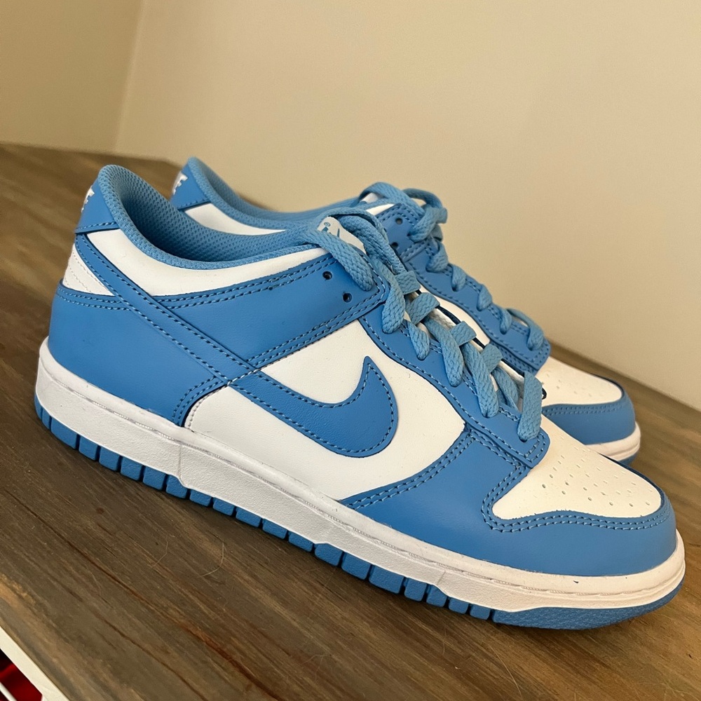 Big kids size 7 Carolina blue Nike dunks